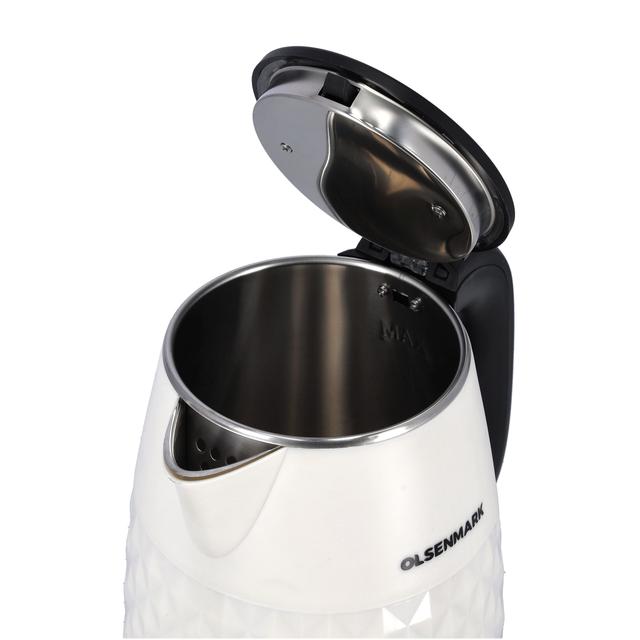 Olsenmark Electric Double Layer Kettle, 2L - Stainless Steel Interior Body - Cool Touch Plastic - SW1hZ2U6NDM1NDAy