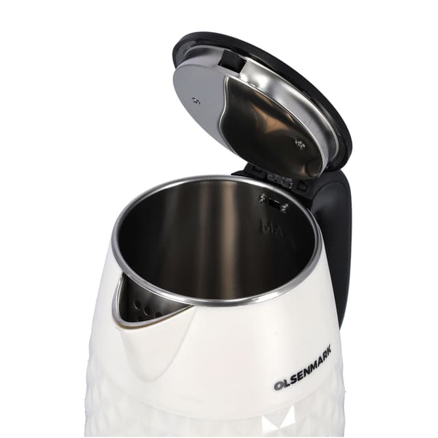 Olsenmark Electric Double Layer Kettle, 2L - Stainless Steel Interior Body - Cool Touch Plastic