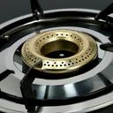 Olsenmark Tempered Glass Double Burner Gas Stove - Auto Ignition - Stainless-Steel Drip Pan - Cast