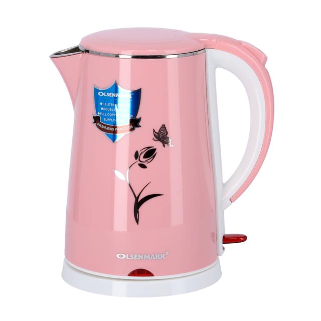 Olsenmark Electric Kettle, 1500W, 360 Degree Rotation Base, OMK2355 - Safety Cut Off, Dry Boil & Overheating Protection, 1.8L Capacity, Perfect for Hot Water, Tea & Coffee Maker - SW1hZ2U6Mzk2NjIz