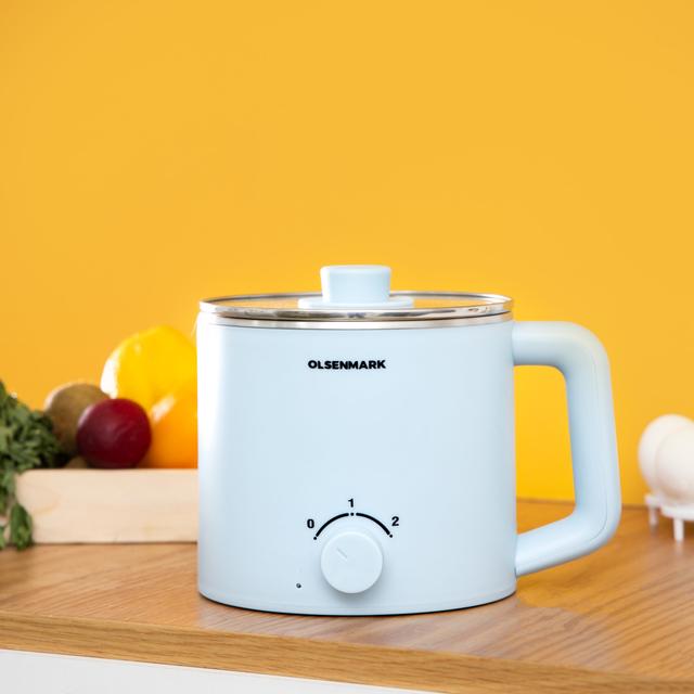 Olsenmark Multi Kettle, 1.6L Capacity, OMK2466 | Stainless Steel 304 Inner & Anti-Hot Outer Body | Over Heating & Boil Dry Protection | Dual Power Setting | Tempered Break Resistant Glass Lid - SW1hZ2U6NDM1MTkx