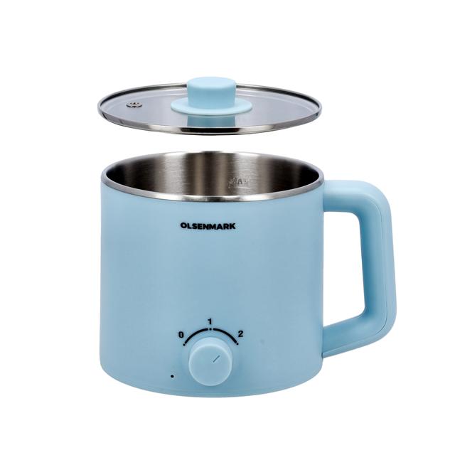 Olsenmark Multi Kettle, 1.6L Capacity, OMK2466 | Stainless Steel 304 Inner & Anti-Hot Outer Body | Over Heating & Boil Dry Protection | Dual Power Setting | Tempered Break Resistant Glass Lid - SW1hZ2U6NDM1MjAz