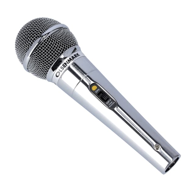 Olsenmark Professional Dynamic Wire Microphone - Metal Body - Echo Microphone - Sharp Sensitivity