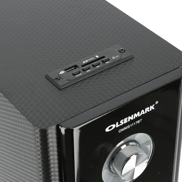 Olsenmark High Power 2.1 Professional Speaker - Multimedia Speaker System With Subwoofer - Usb/Sd/Fm