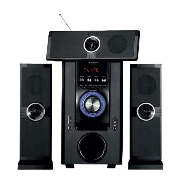 Olsenmark Multimedia Speaker, 3.1 Ch With Usb, Sd, Fm, Mp3, Bluetooth & Remote - Volume, Bass, Treble