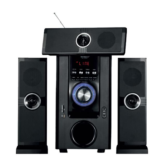 Olsenmark Multimedia Speaker, 3.1 Ch With Usb, Sd, Fm, Mp3, Bluetooth & Remote - Volume, Bass, Treble - SW1hZ2U6NDE1Njk5