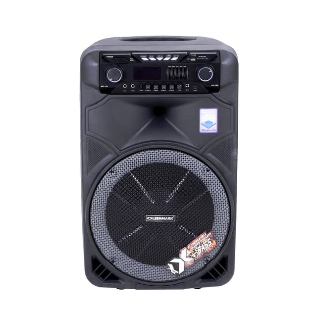 Olsenmark Party Speaker with USB, SD Card, FM, Aux-in | Remote Control | One Wireless Microphone | 5 Band Equalizer | LED Lights | Flashing Disco Lights & Strobe, TWS | 2 Years Warranty
