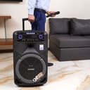 Olsenmark Party Speaker with USB, SD Card, FM, Aux-in | Remote Control | One Wireless Microphone | 5 Band Equalizer | LED Lights | Flashing Disco Lights & Strobe, TWS | 2 Years Warranty