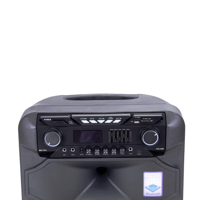 Olsenmark Party Speaker with USB, SD Card, FM, Aux-in | Remote Control | One Wireless Microphone | 5 Band Equalizer | LED Lights | Flashing Disco Lights & Strobe, TWS | 2 Years Warranty