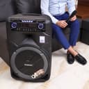 Olsenmark Party Speaker with USB, SD Card, FM, Aux-in | Remote Control | One Wireless Microphone | 5 Band Equalizer | LED Lights | Flashing Disco Lights & Strobe, TWS | 2 Years Warranty