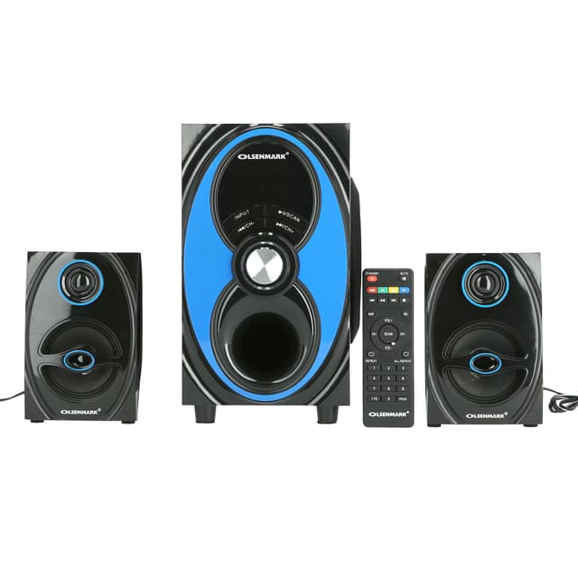 Olsenmark Multimedia Speaker, 2.1 Channel With Usb, Sd, Fm, Bluetooth & Remote