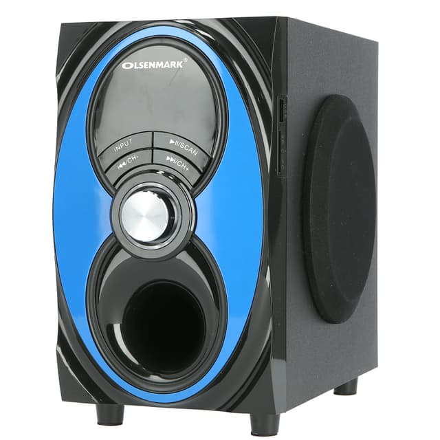 Olsenmark Multimedia Speaker, 2.1 Channel With Usb, Sd, Fm, Bluetooth & Remote