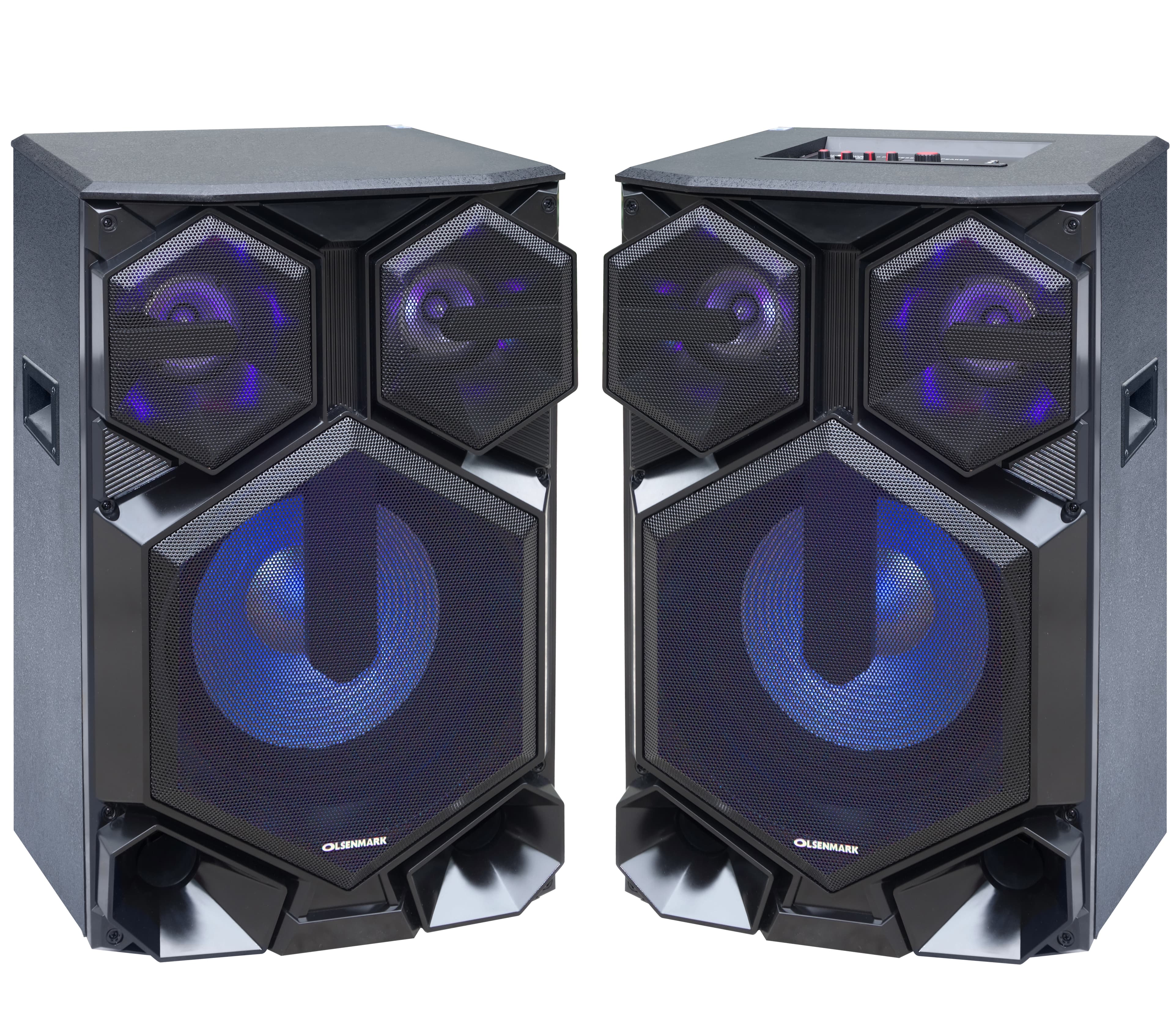 Olsenmark High Power 2.0 Professional Speaker - Multimedia Speaker System With Subwoofer - Usb/Sd/Fm