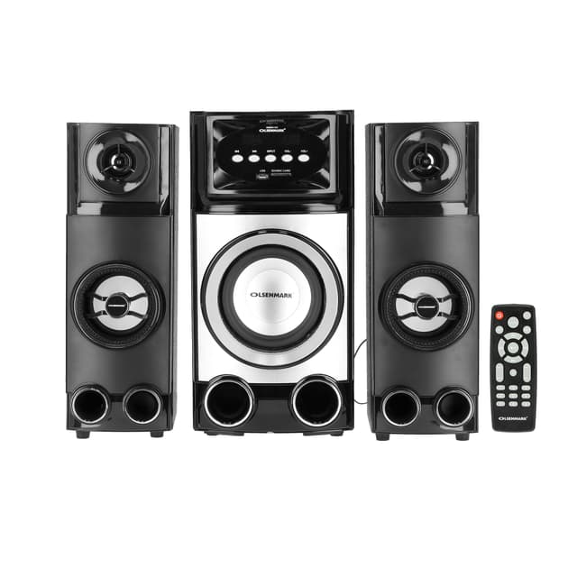 Olsenmark High Power 2.1 Professional Speaker - Multimedia Speaker System With Subwoofer - Usb/Sd/Fm
