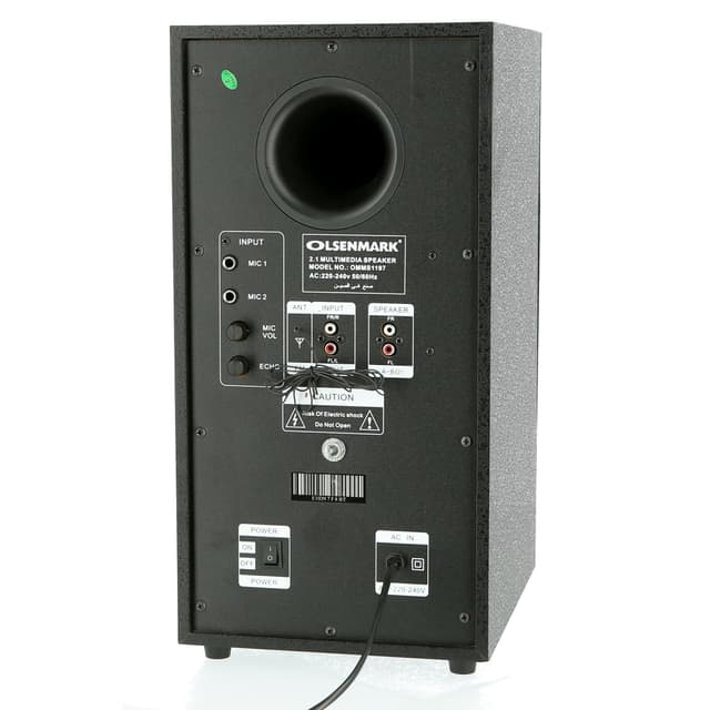 Olsenmark High Power 2.1 Professional Speaker - Multimedia Speaker System With Subwoofer - Usb/Sd/Fm