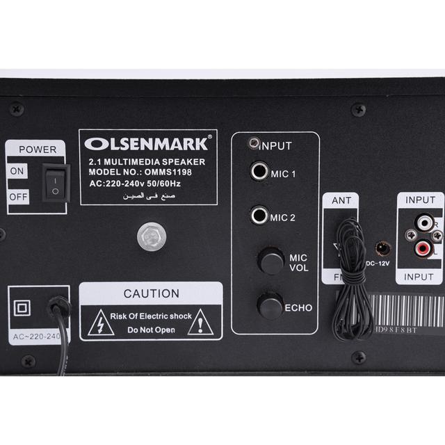 Olsenmark Hifi Music System With Usb, Sd Card, Fm, Aux & Bluetooth - Remote Control - Led Display - SW1hZ2U6NDE0NjM5