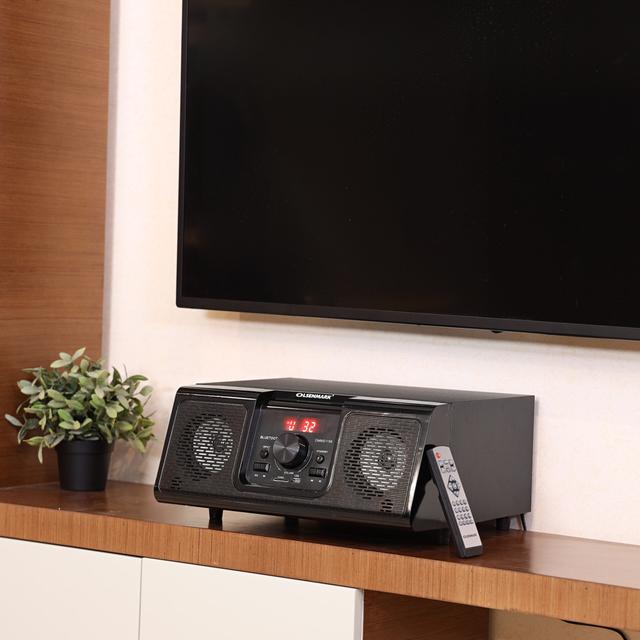 Olsenmark Hifi Music System With Usb, Sd Card, Fm, Aux & Bluetooth - Remote Control - Led Display - SW1hZ2U6NDE0NjI3