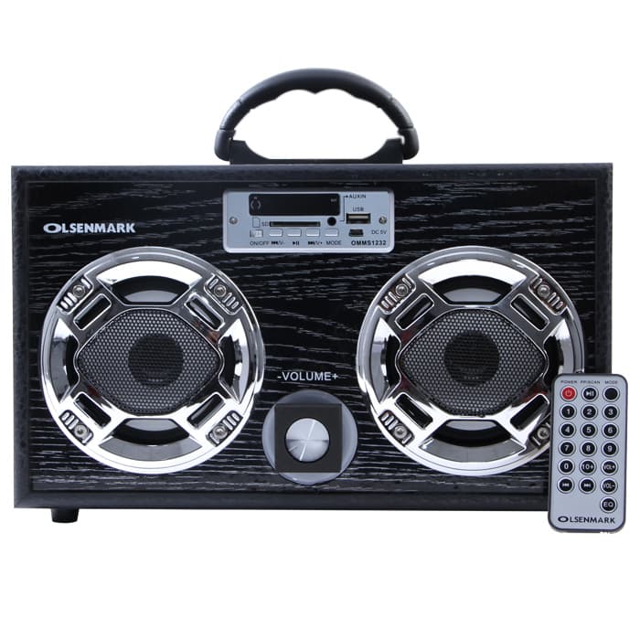 Olsenmark Rechargeable Portable Multi-Media Speaker,OMMS1232 | Wireless USB/SD Card Speakers | 1000mAh Li-ion Battery | Perfect for Home,Party,Outdoor | Remote Control | Support Mp3 Format | High-Sensitive FM Radio