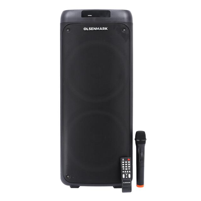 Olsenmark Rechargeable Party Speaker, LED Ring Flash Lights, OMMS1280 - FM Radio, Bluetooth Function, TWS Function, X-Bass Function, Remote Adapter, Remote Control, Portable Speaker,2 Years Warranty - SW1hZ2U6NDIxMTM3