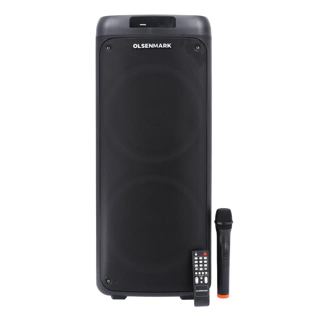 Olsenmark Rechargeable Party Speaker,LED Ring Flash Lights,OMMS1280 - FM Radio,Bluetooth Function,TWS Function,X-Bass Function,Remote Adapter,Remote Control,Portable Speaker,2 Years Warranty - 297587