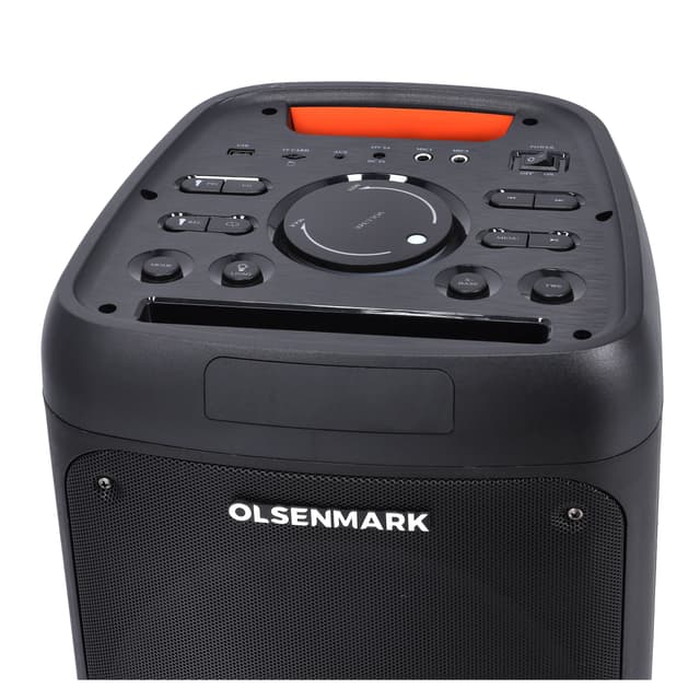 Olsenmark Rechargeable Party Speaker,LED Ring Flash Lights,OMMS1280 - FM Radio,Bluetooth Function,TWS Function,X-Bass Function,Remote Adapter,Remote Control,Portable Speaker,2 Years Warranty - 183042