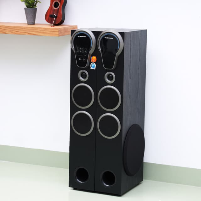 Olsenmark 2.0 Hi-Fi Digital Speaker System, OMMS1284 | USB/SD/FM/ Bluetooth/ Remote/ LED Display/ Karaoke 1pc Wireless Microphone/ Optical/ Touch Panel