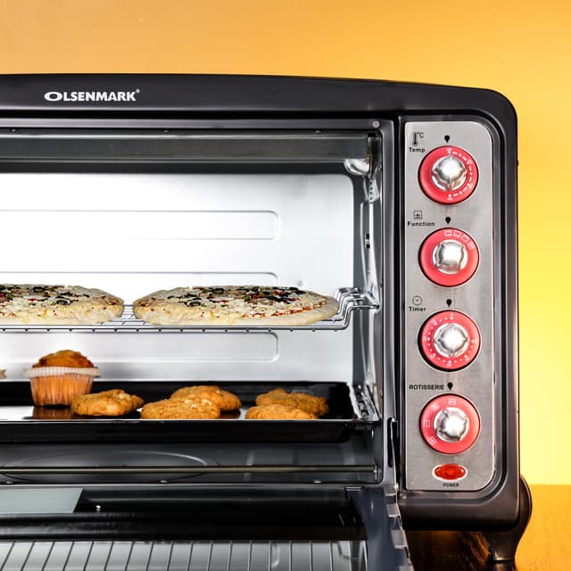 Olsenmark Electric Oven With Convection And Rotisserie, 75L - 60 Minutes Timer - Adjustable Temperature