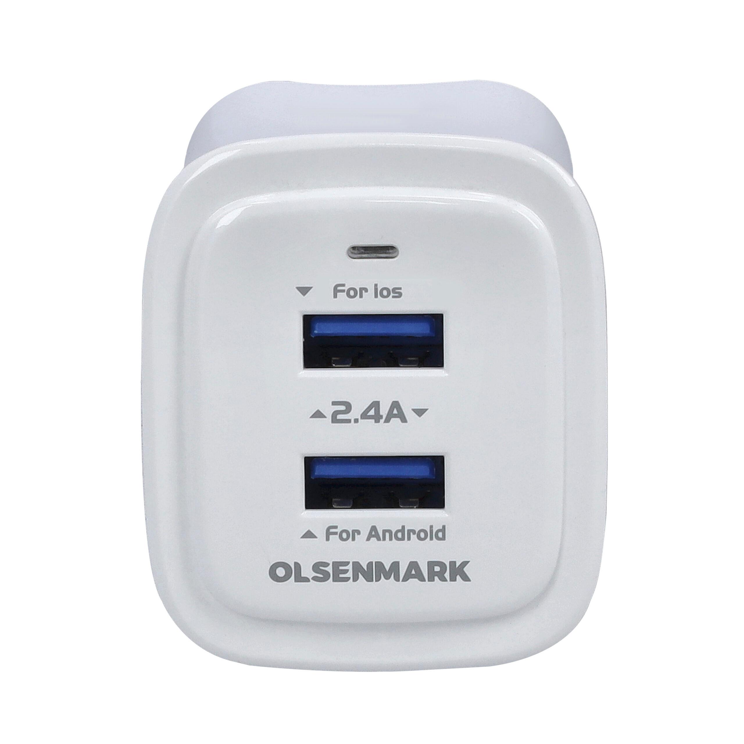 Olsenmark Dual USB Port Travel Charger 1x100