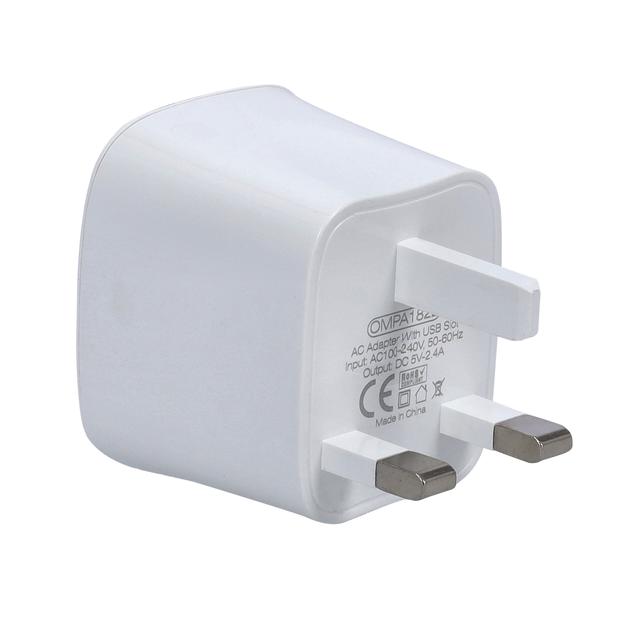 رأس شاحن سريع Olsenmark Dual USB Port Travel Charger - SW1hZ2U6Mzg4NDQ2