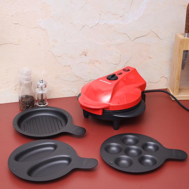 Olsenmark Pizza Maker - Non-Stick Coating Plate - Indicator Lights - 220-240V, 50-60Hz 750W - SW1hZ2U6Mzk2NzQ3