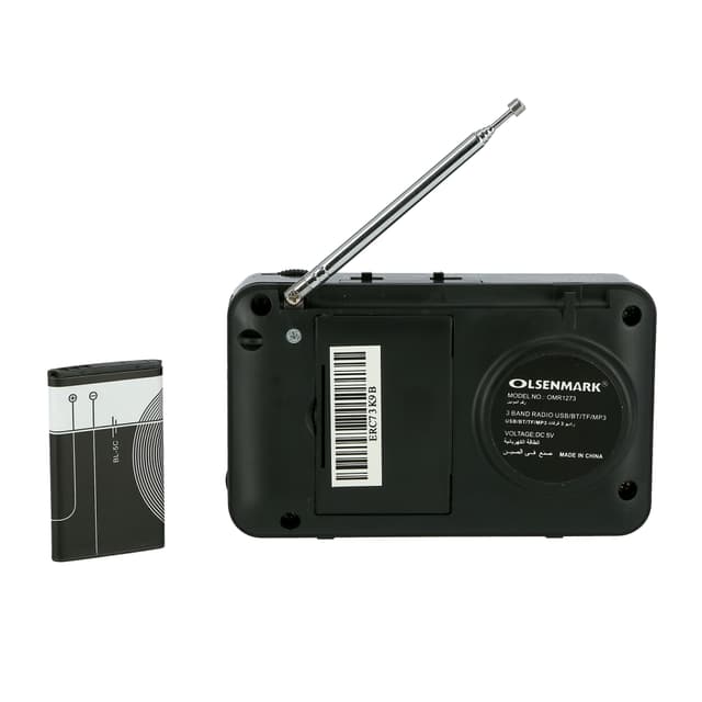 Olsenmark FM - AM - USB - SD - MW - Bluetooth - Aux - Radio 1X100 - Rechargeable Battery - 3.7V 400mAh