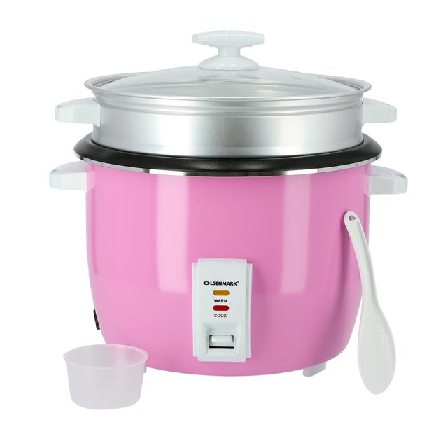 Olsenmark Automatic Rice Cooker, 3 In 1 - Capacity: 3L - Steamer - Keep Warm Function - Spatula