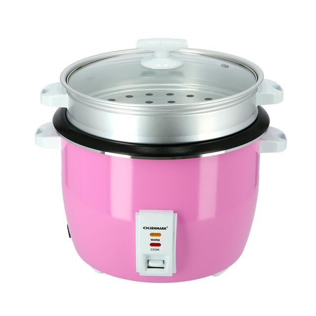 Olsenmark Automatic Rice Cooker, 3 In 1 - Capacity: 3L - Steamer - Keep Warm Function - Spatula