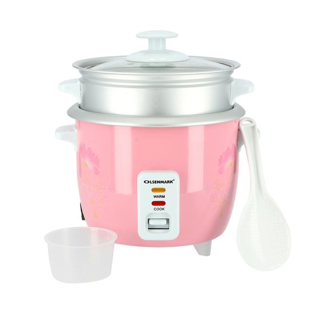 Olsenmark Rice Cooker, 0.6L - 3 In 1 - Tempered Glass Lid - Keep Warm Function - Water Level Indicator - SW1hZ2U6NDE1OTIy