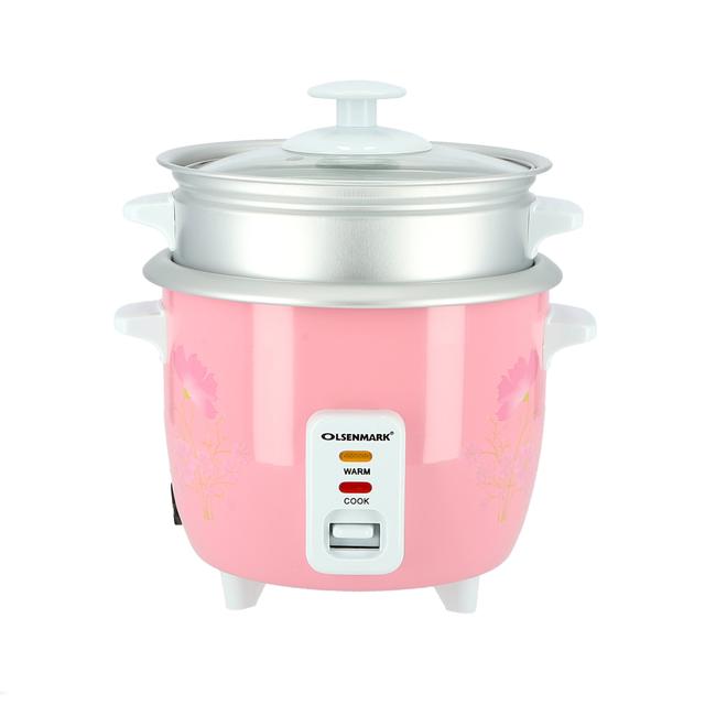 Olsenmark Rice Cooker, 0.6L - 3 In 1 - Tempered Glass Lid - Keep Warm Function - Water Level Indicator - SW1hZ2U6NDE1OTEy