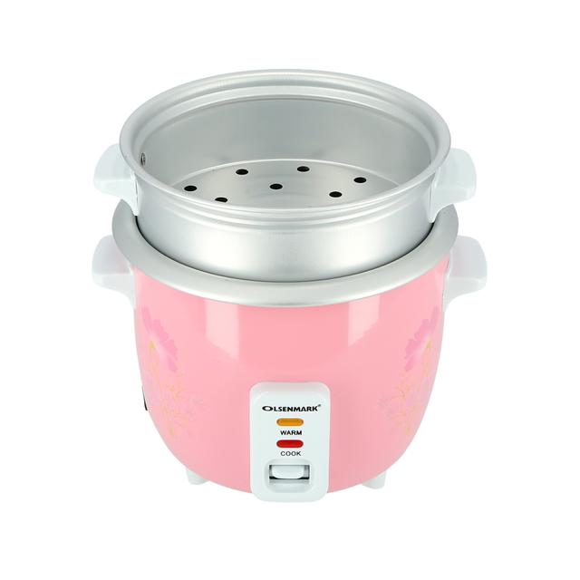 Olsenmark Rice Cooker, 0.6L - 3 In 1 - Tempered Glass Lid - Keep Warm Function - Water Level Indicator - SW1hZ2U6NDE1OTI0