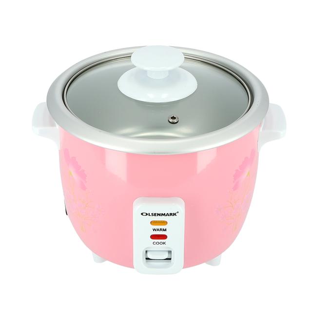 Olsenmark Rice Cooker, 0.6L - 3 In 1 - Tempered Glass Lid - Keep Warm Function - Water Level Indicator - SW1hZ2U6NDE1OTI5