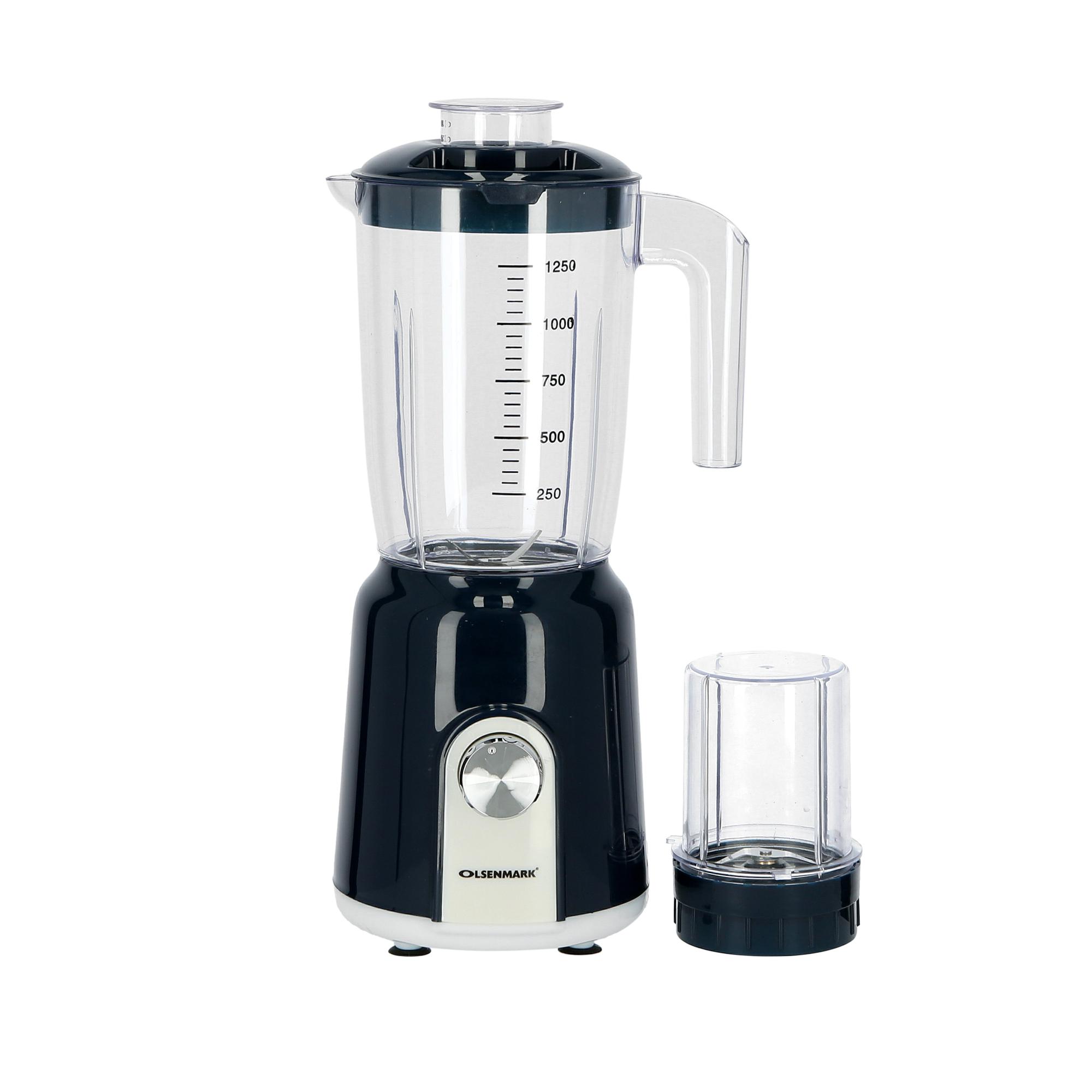 Olsenmark 300W 2 In 1 Multifunctional Blender - Stainless Steel Blades, 2Speed Control With Pulse