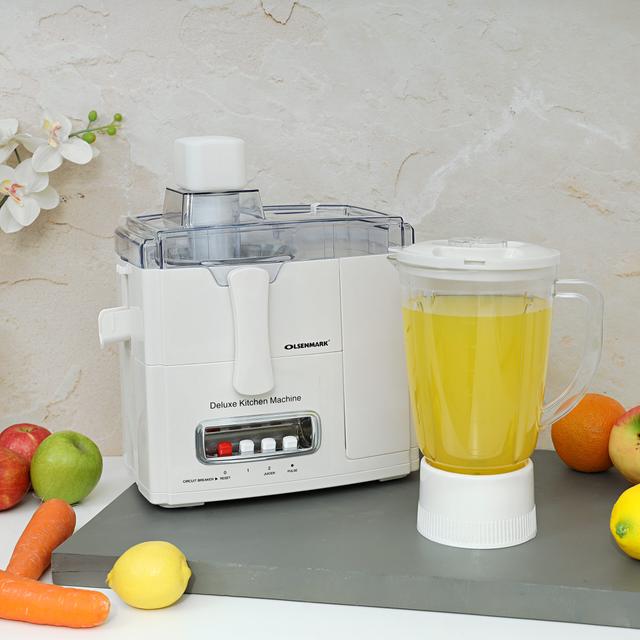 Olsenmark 600W 4-In-1 Food Processor & Juicer - Multifunctional Smoothie Maker, Juicer, Compact - SW1hZ2U6NDM0NTk0