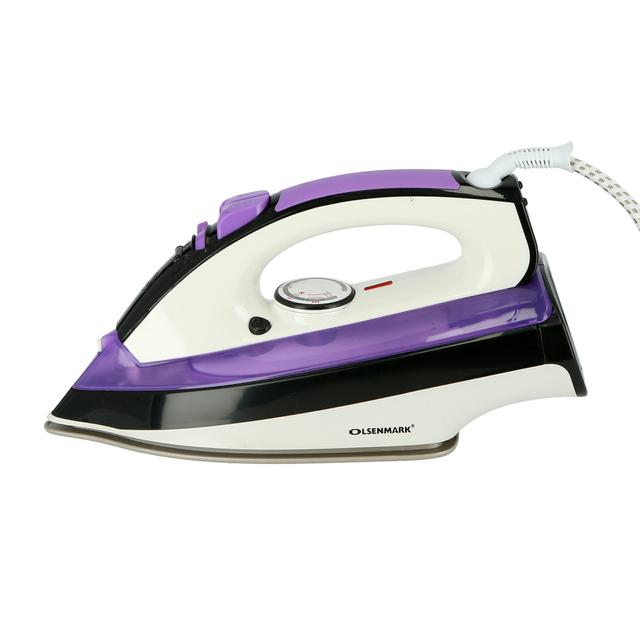 Olsenmark 2200W Non-Stick Soleplate Steam Iron, Powerful Wet & Dry Steam Iron With Self Clean Function - SW1hZ2U6NDM1NDk4