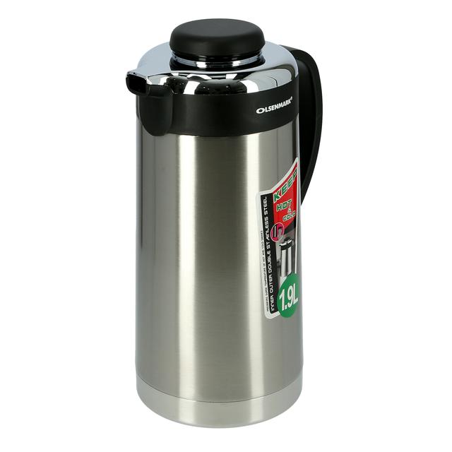 Olsenmark 1.9L Stainless Steel Vacuum Flask - Insulated Flask Bottle - Thermos Flask With Double Wall - SW1hZ2U6NDE0OTI3