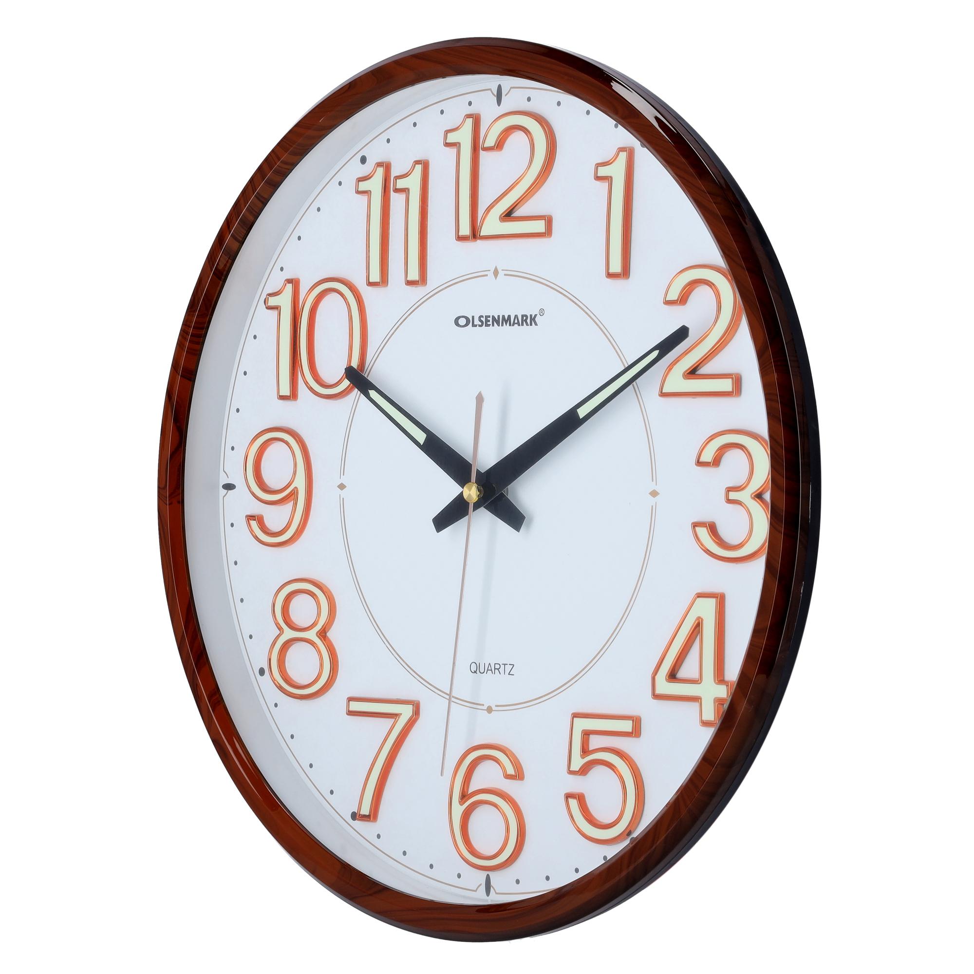 Olsenmark Wall Clock - Large Round Wall Clock, Modern Design - Easy To Read - Round Decorative Wall