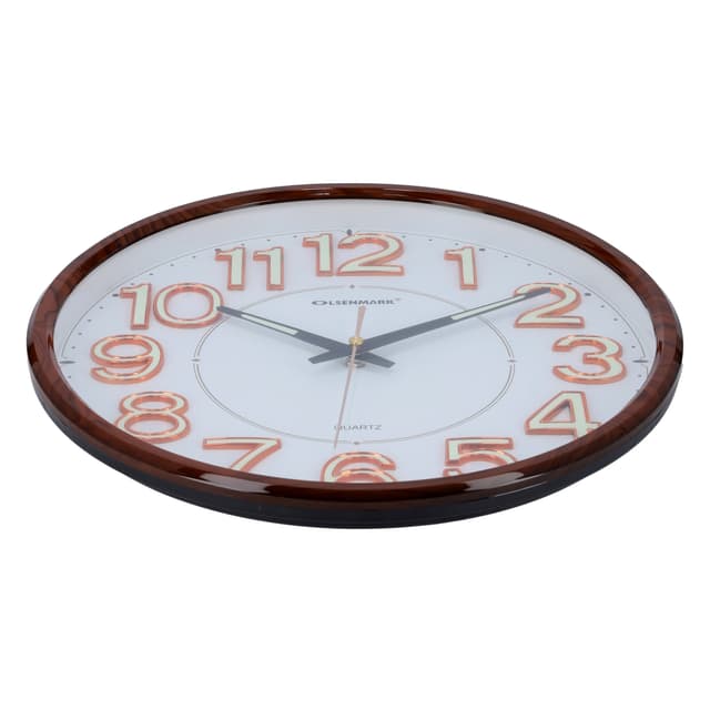 Olsenmark Wall Clock - Large Round Wall Clock, Modern Design - Easy To Read - Round Decorative Wall