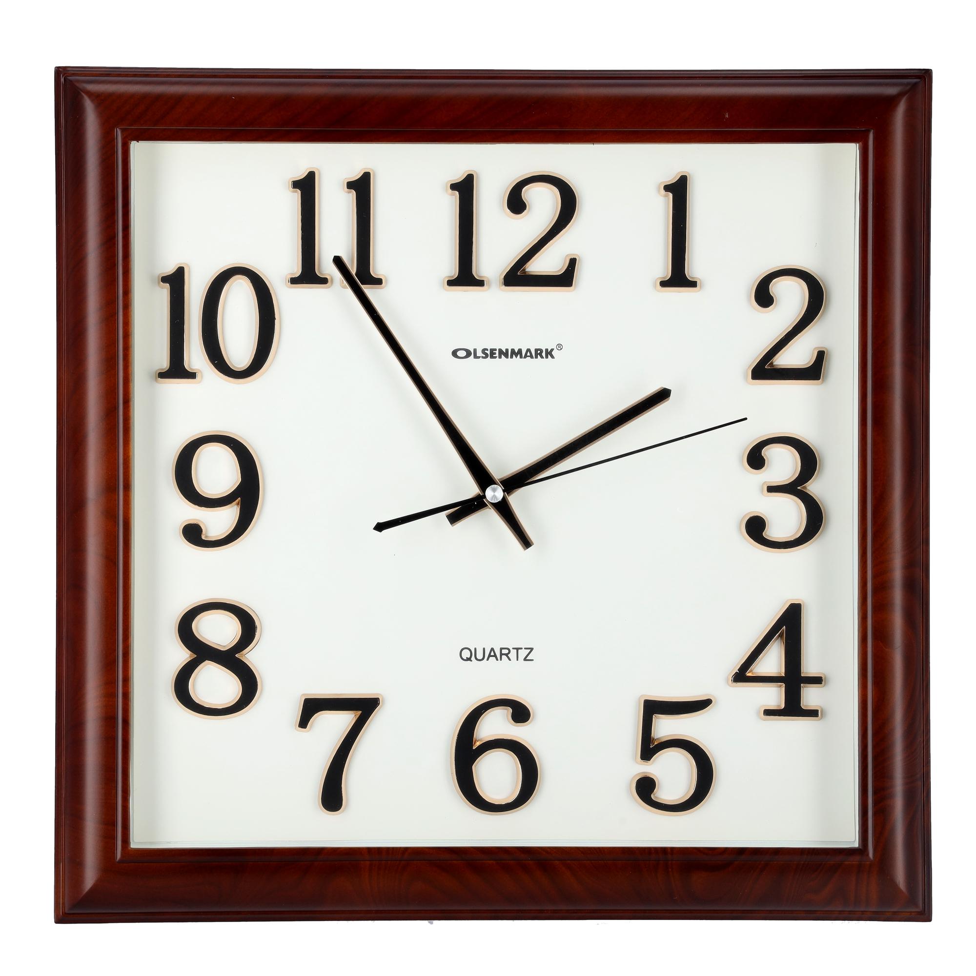 Olsenmark Wall Clock - Large Round Wall Clock, Modern Design - Easy To Read - Round Decorative Wall