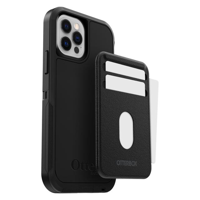 OtterBox Magsafe Wallet - Magnetic Leather  Wallet for Magsafe, Built-in Card & Cash Slots, Detachable & Easy Install, for iPhone 12 Mini/12/12 Pro/12 Pro Max - Black - SW1hZ2U6MzYyNDky