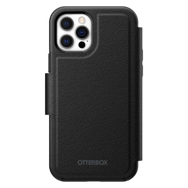 OtterBox Magsafe Folio for iPhone 12 / 12 Pro - Leather Wallet Magnetic Folio, Designed for Apple MagSafe, Built-in Card & Cash Slots, Detachable & Easy Install - Black - SW1hZ2U6MzYyNDk1