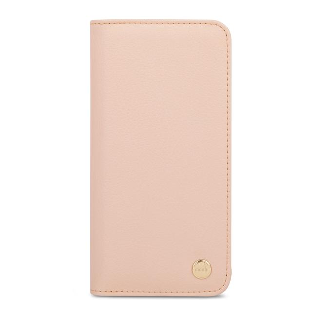 Moshi OVERTURE Apple iPhone 13 Pro Max Case - Leather Folio w/ AntiMicrobial Surface, Detachable Magnetic Wallet, Drop Protection, 2x Card Slots, SnapTo System Wireless Charging Compatible - Pink - SW1hZ2U6MzYyNjM4