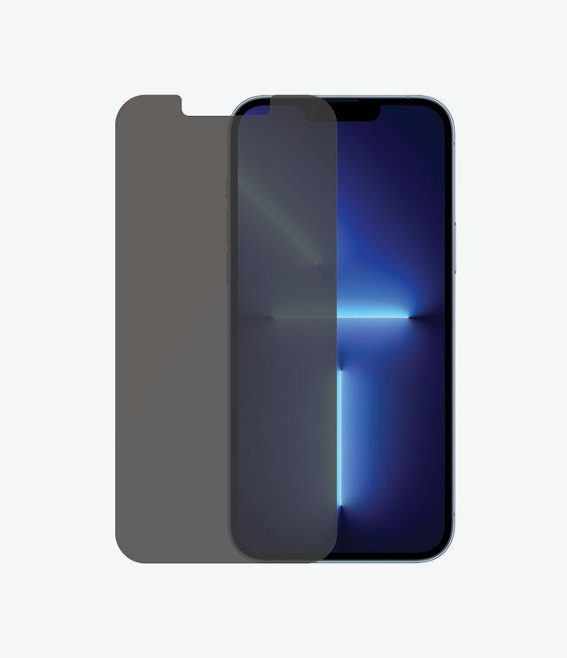 PANZERGLASS iPhone 13 Pro Max - Standard Fit Tempered Glass Screen Protector w/ Anti-Microbial - Privacy - SW1hZ2U6MzYyNjU3