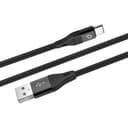 وصلة شاحن تايب سي 2.2 متر أسود بورودو Porodo Black 2.2M Type-C Cable