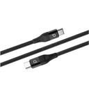 Porodo Aluminum Braided USB-C to USB-C Cable 2.2M 60W - Black - SW1hZ2U6MzU3Mzk4